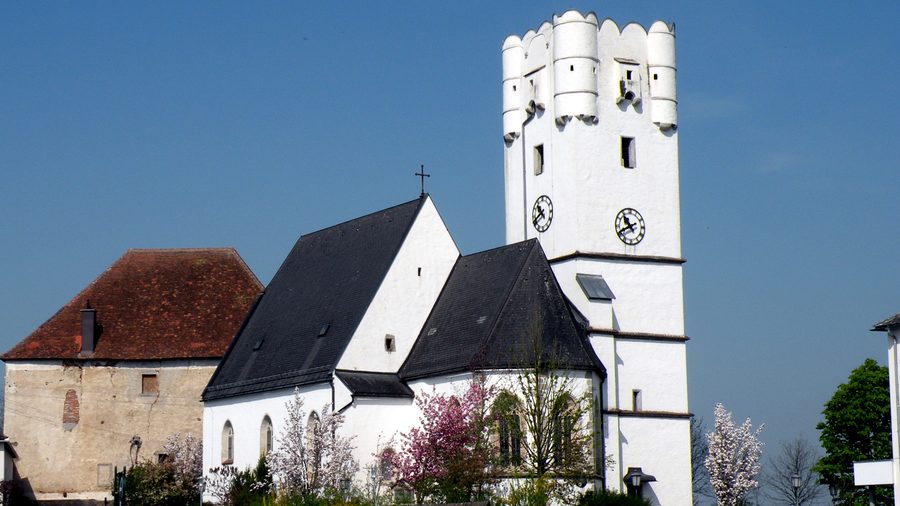 Castello e chiesa di Arbing nel distretto di Perg