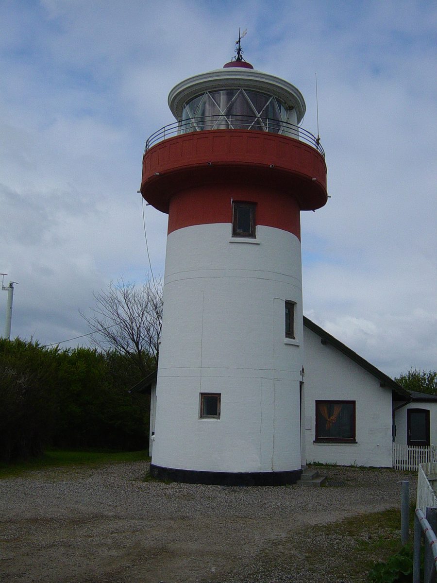 Faro di Hov vicino all'estremità nord-orientale di Langeland, Danimarca