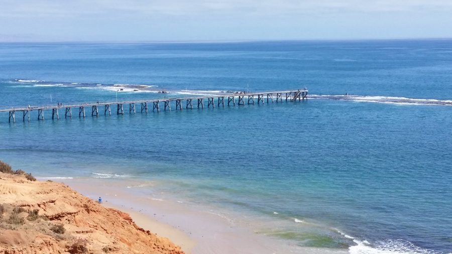Jetty di Port Noarlunga sulla costa del South Australia