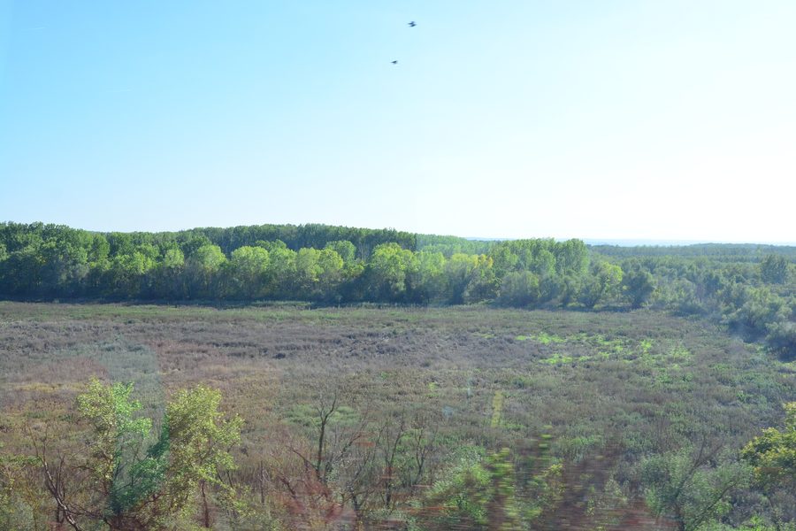 Ampio paesaggio nel corridoio del Danubio con vista sulla contea di Călărași