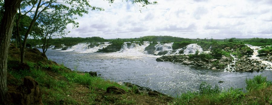 Cascate di Cachamay sul Río Caroní a Ciudad Guayana, Bolívar, Venezuela