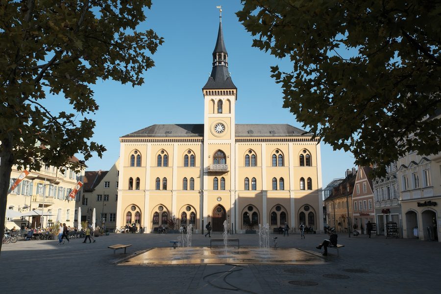 Municipio sulla piazza principale di Pfaffenhofen an der Ilm