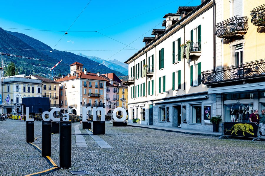 Piazza Grande a Locarno, Svizzera