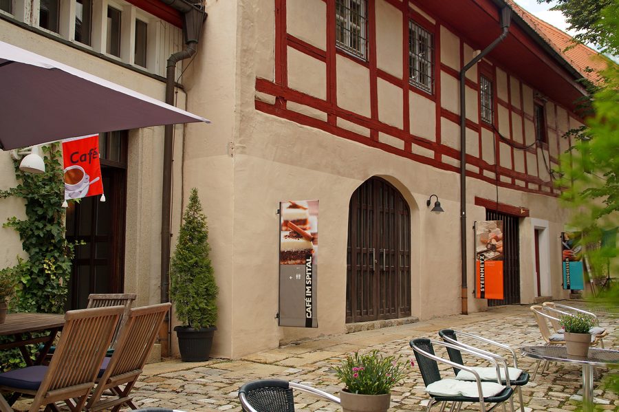 Cortile interno dell’ex ospedale di Wunsiedel, oggi Museo del Fichtelgebirge.