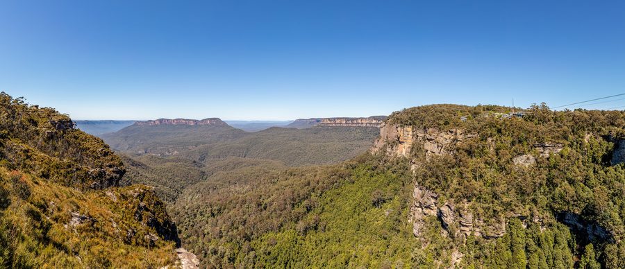 Vista sulla Jamison Valley nelle Blue Mountains del Nuovo Galles del Sud.