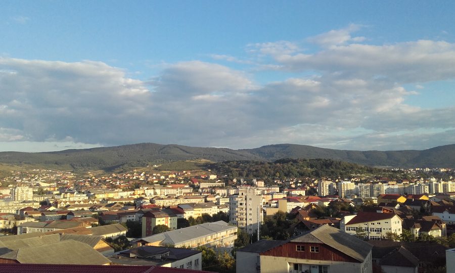 Vista della città di Zalău nella contea di Sălaj, Romania.