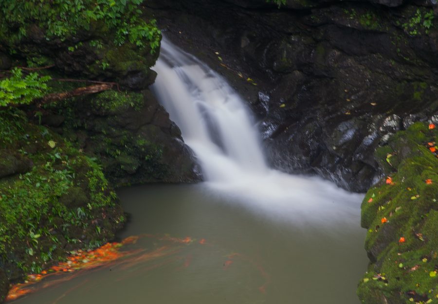 Piccola cascata lungo la strada per Hana a Maui