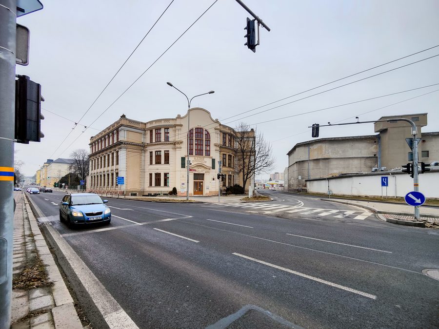 Scena stradale a Opava nel distretto di Opava, Repubblica Ceca