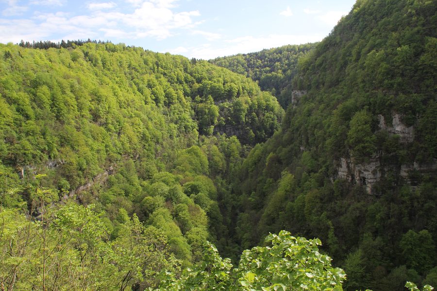 Valle della Loue vicino a Mouthier-Haute-Pierre, in Francia
