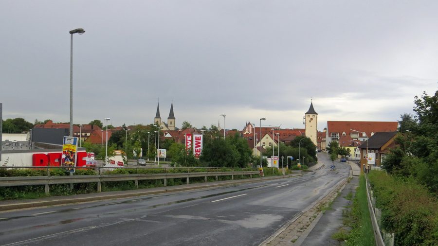 Centro storico di Haßfurt visto da ovest