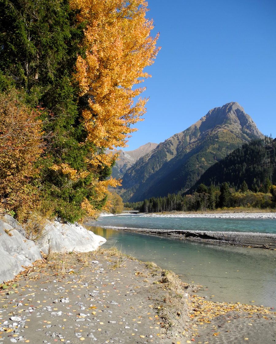 Paesaggio della valle del Lech vicino a Elmen nel distretto di Reutte.