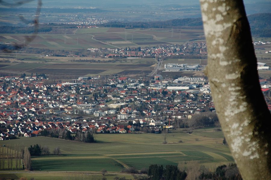 Vista su Bisingen dall'Albtrauf