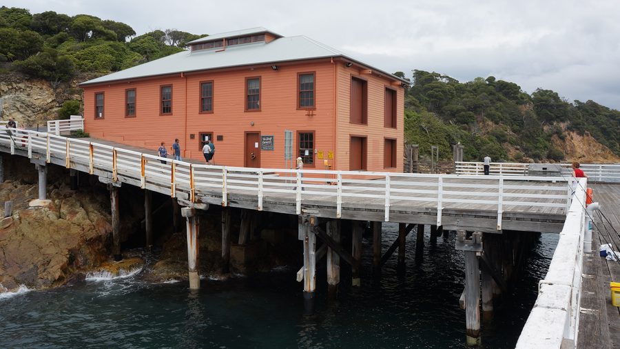Storico Tathra Wharf sulla costa di Tathra