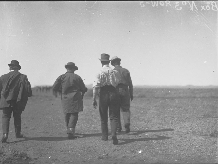 Ispezione del campo carbonifero di Leigh Creek nell’agosto 1913