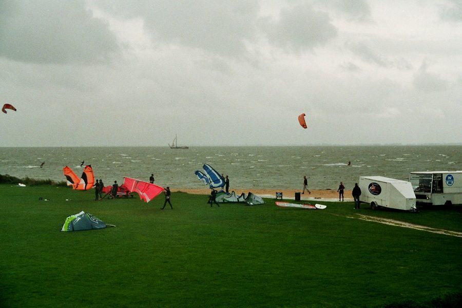 Spiaggia e lungolago a Schellinkhout sul Markermeer
