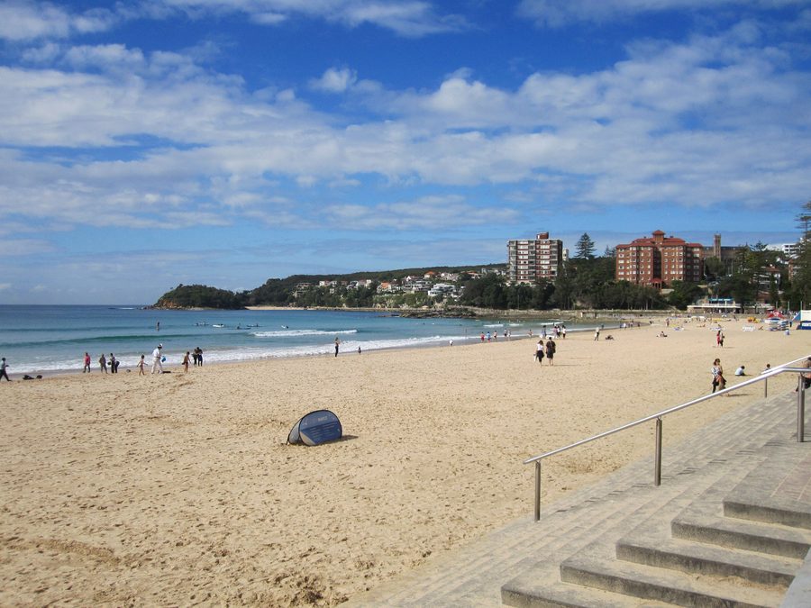 Manly Beach sulla costa di Manly nel New South Wales