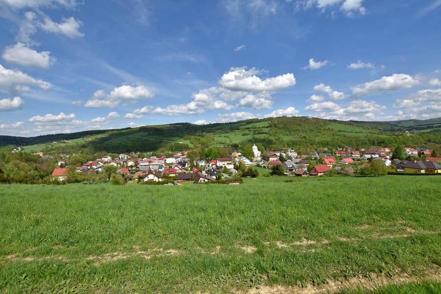 Vista sulla località di Baligród in Polonia