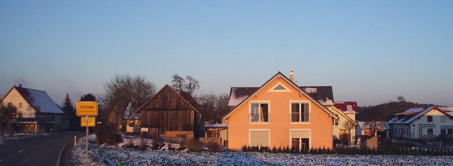 Vista di Eichstegen nel circondario di Ravensburg