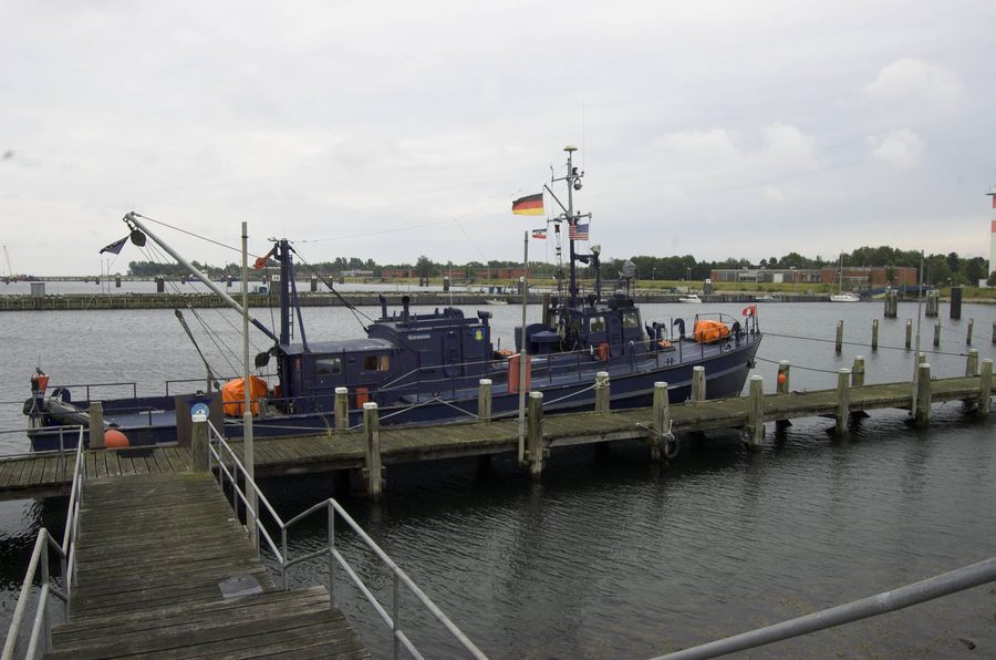 Porto dell’ex base navale di Olpenitz con nave