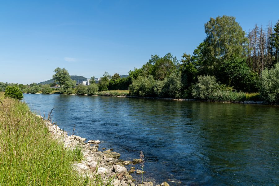 La Limmat a Schlieren all’altezza dell’ex gasometro