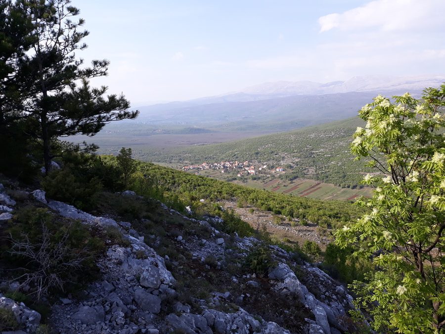 Vista sul centro abitato di Velić in Croazia