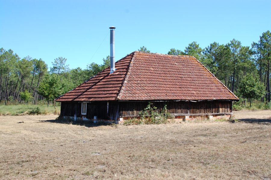 Capanna di legno a Le Temple nel Médoc, Francia